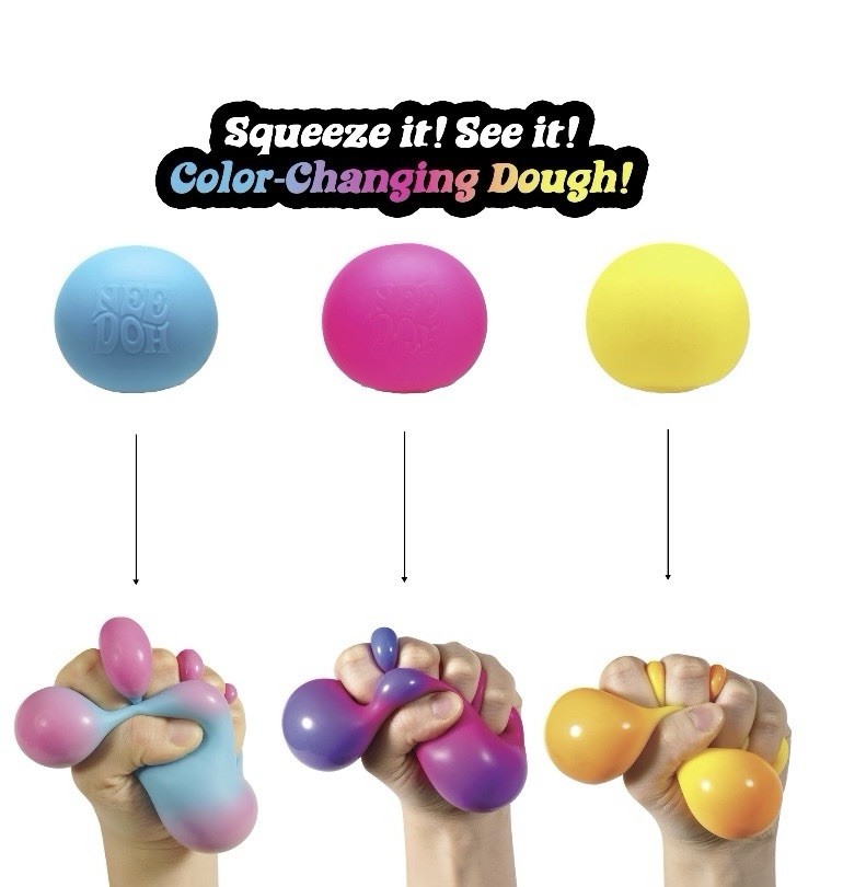 Authentic NeeDoh Color Change Yellow Stress/Sensory Ball by Schylling ✅