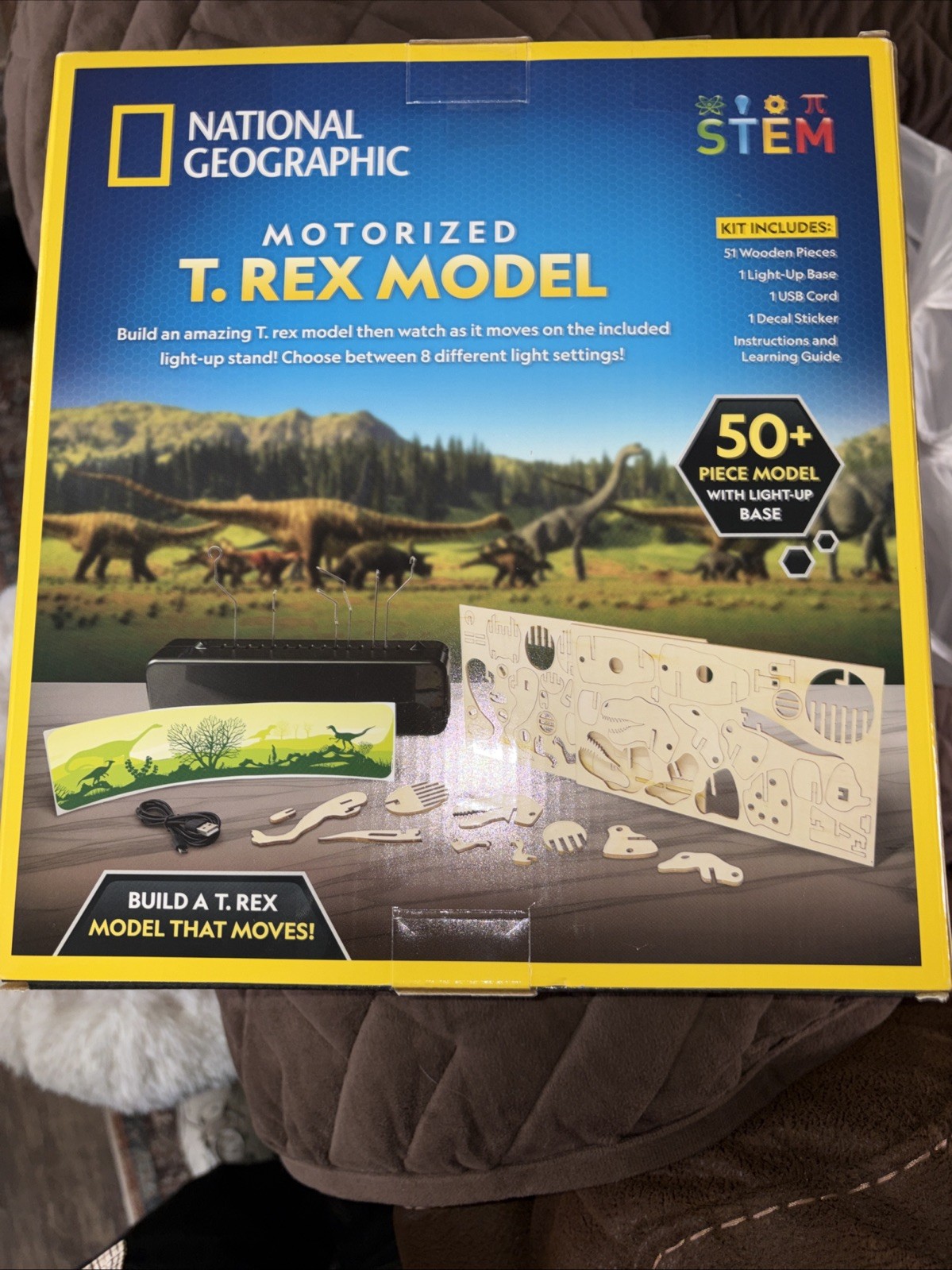National Geographic Blue Marble STEM Motorized T. Rex Model That Moves Kit