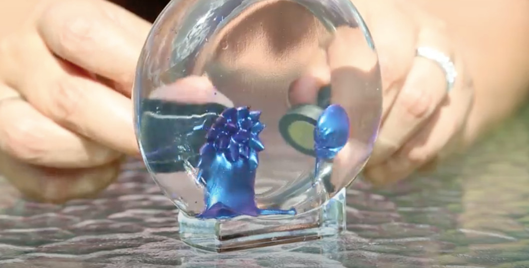 Colorful Ferrofluid in a Bottle (Blue)