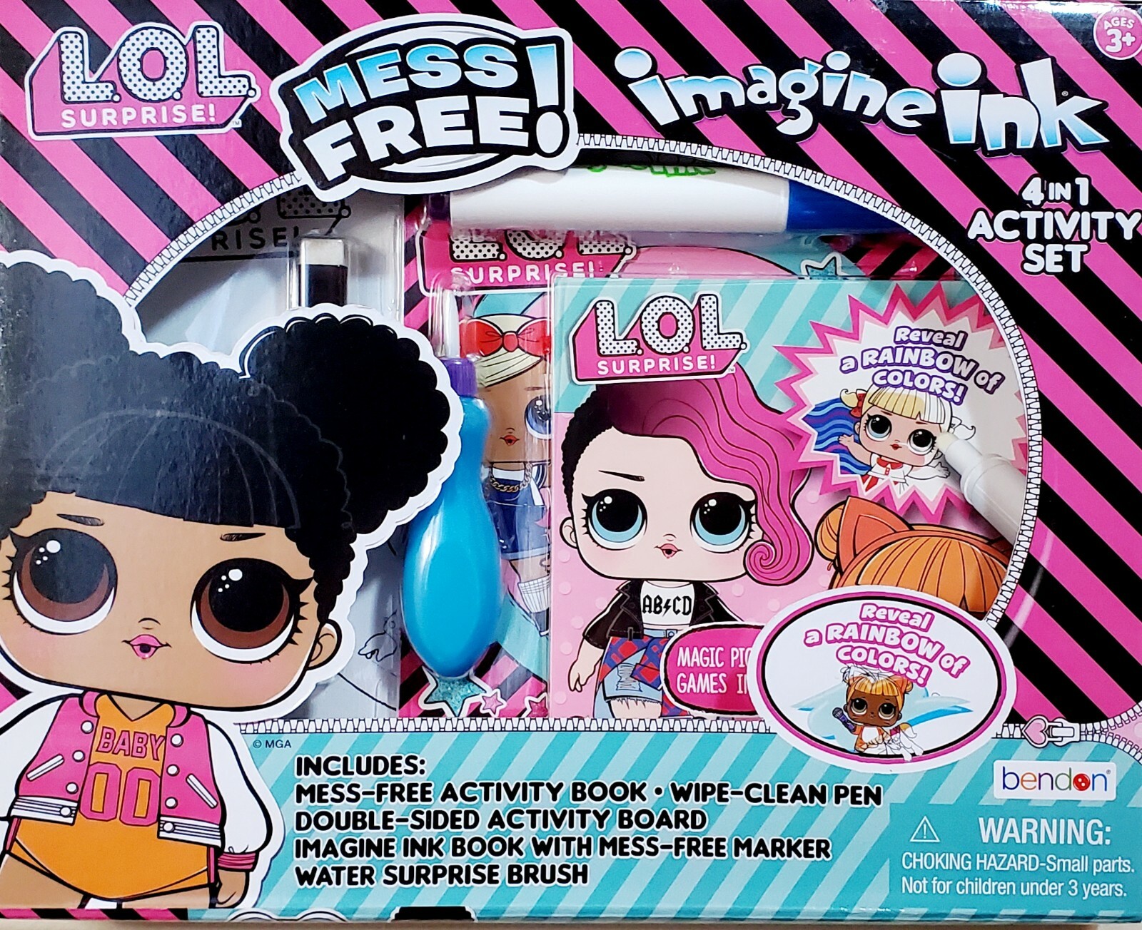 LOL SURPRISE! imagine ink 4 in 1 activity set, reveal un rainbow of colors!