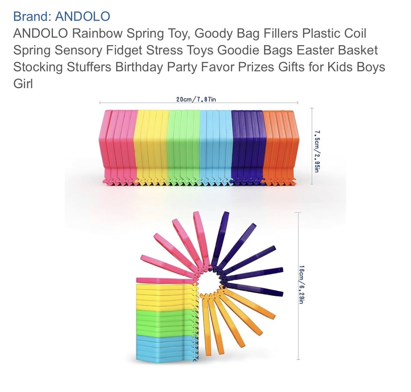 Fidget Rainbow Colors Loop Tactile Sensory Toy for Ages 3+ Years – EUC