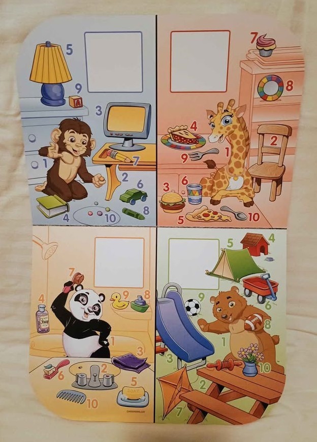 Garanimals 123 Games Preschool Counting Board Game Clean, Complete, Gently Used