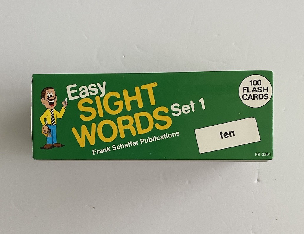 Vintage 1987 Frank Schaffer’s Easy Sight Words Box Set 1 #100 Flash Cards