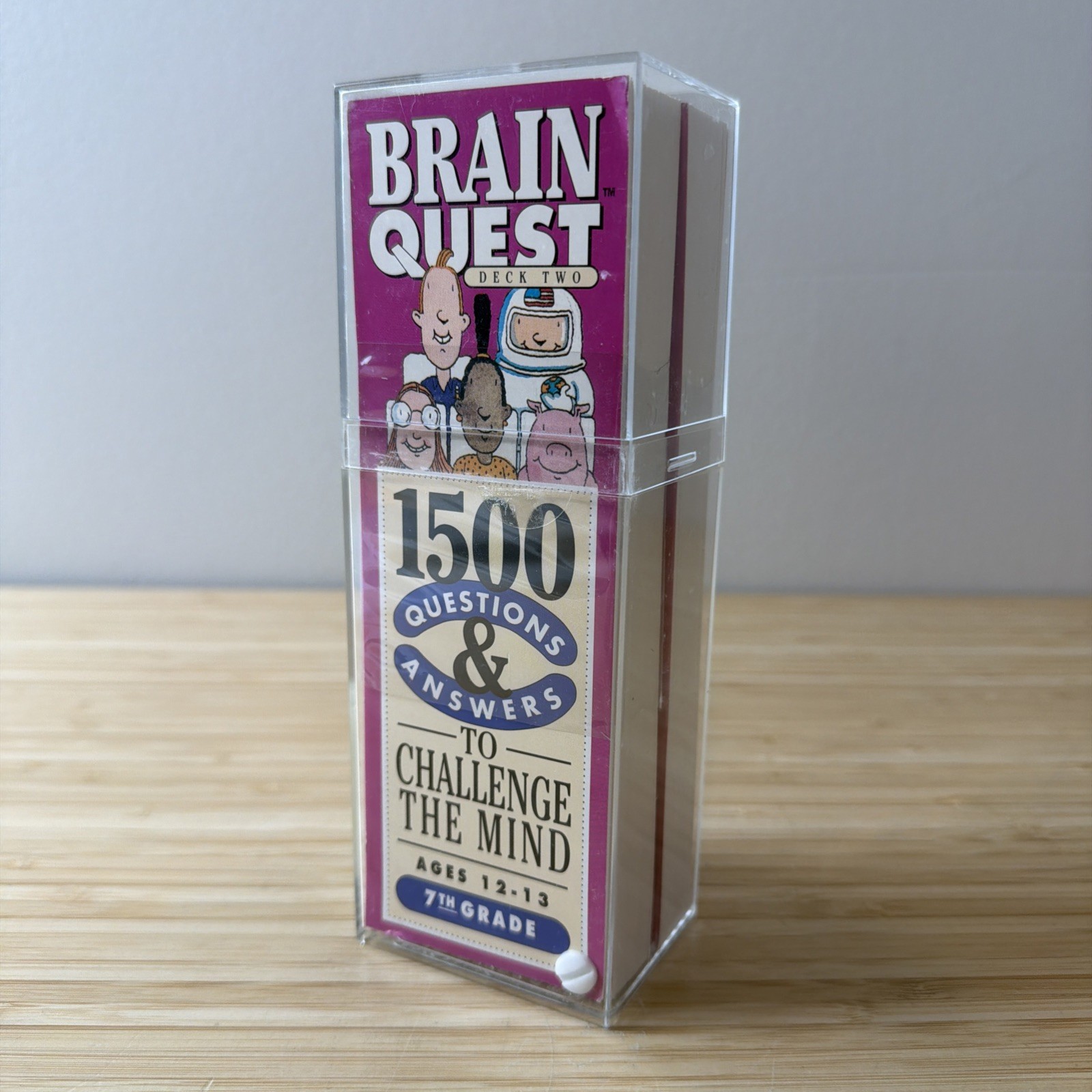 Vintage RARE Brain Quest 1500 Questions & Answers Deck 1&2, 7th Grade New Sealed