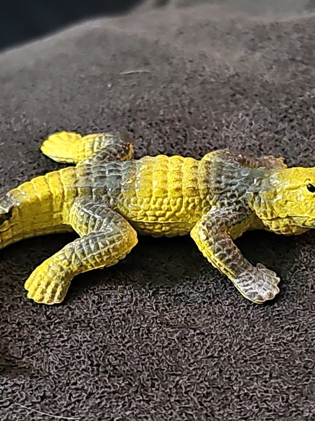 Unbranded Yellow/ Black Alligator Soft Plastic – 2.5 Inches Long