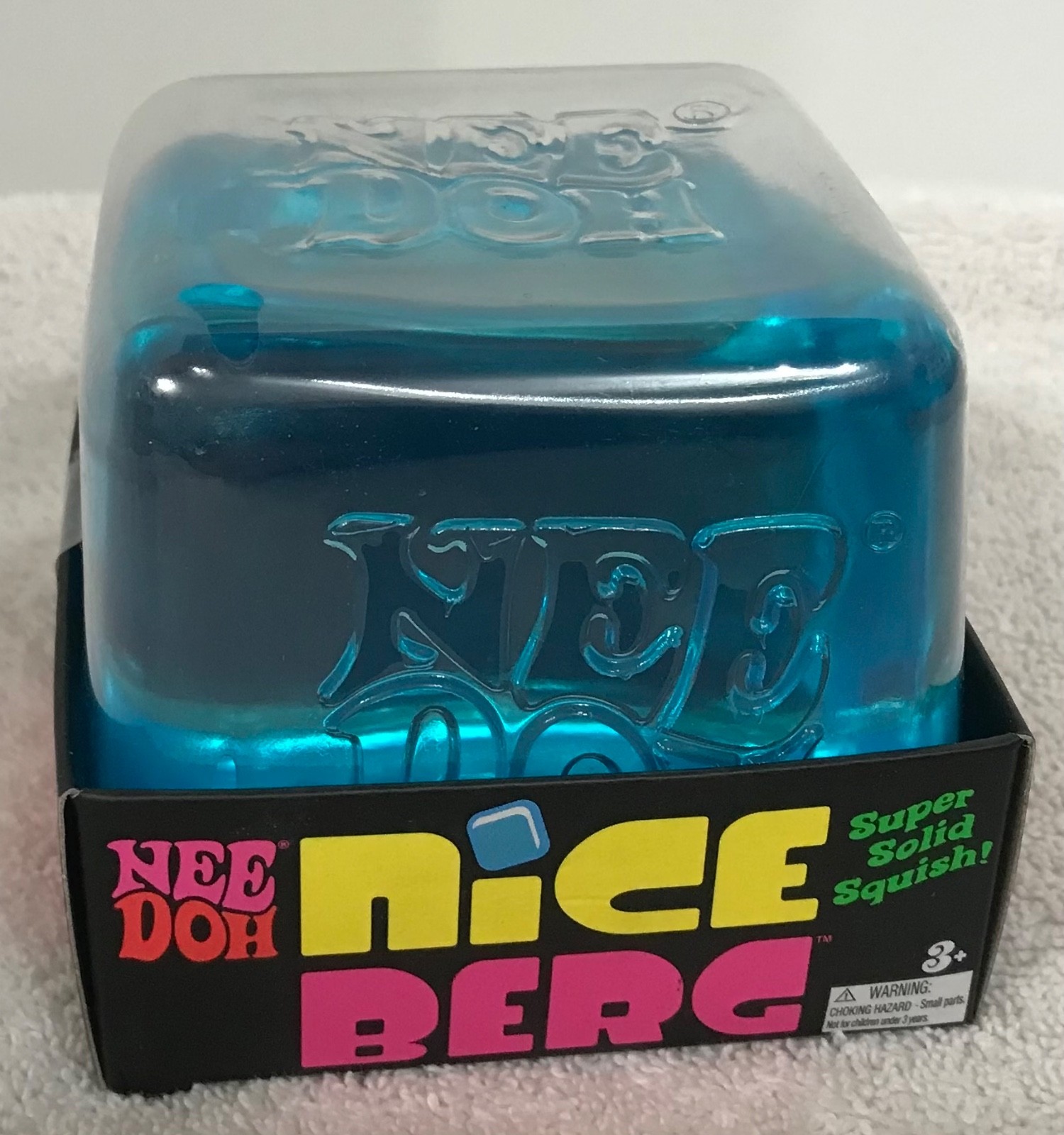 NeeDoh~Nice Berg~Blue~XL Giant~Nee Doh~Niceberg Squishy Cube Ice
