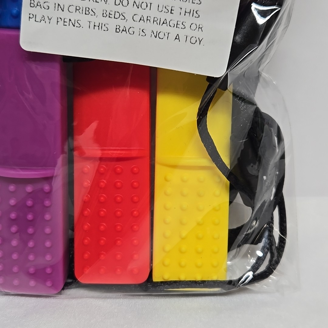 Chew Necklaces For Sensory Kids 8 PCS Bundle Blocks Silicone Chewable Unisex