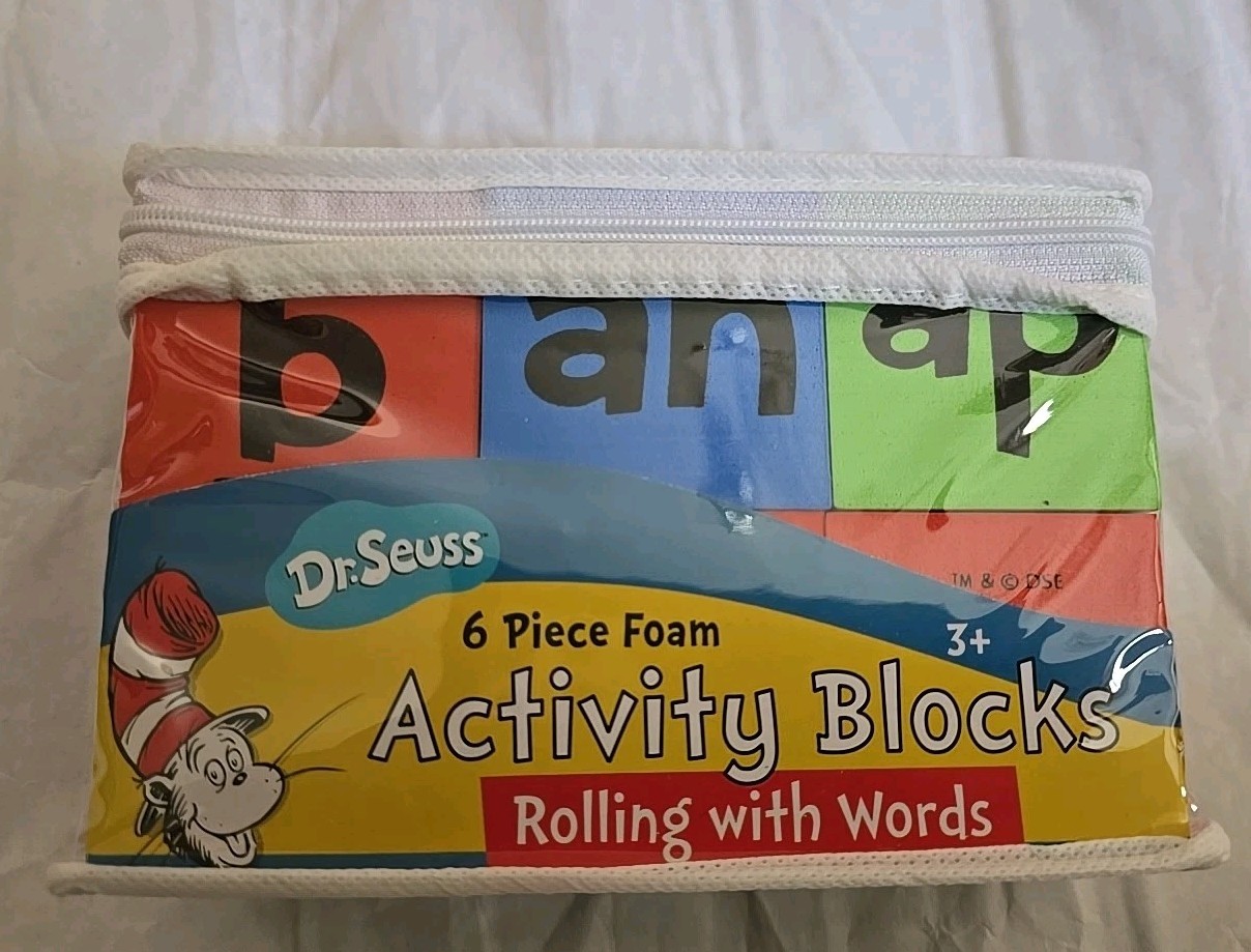 Eureka Dr. Seuss Rolling With Words Foam Activity Blocks Ages 3+ (Spelling STEM)