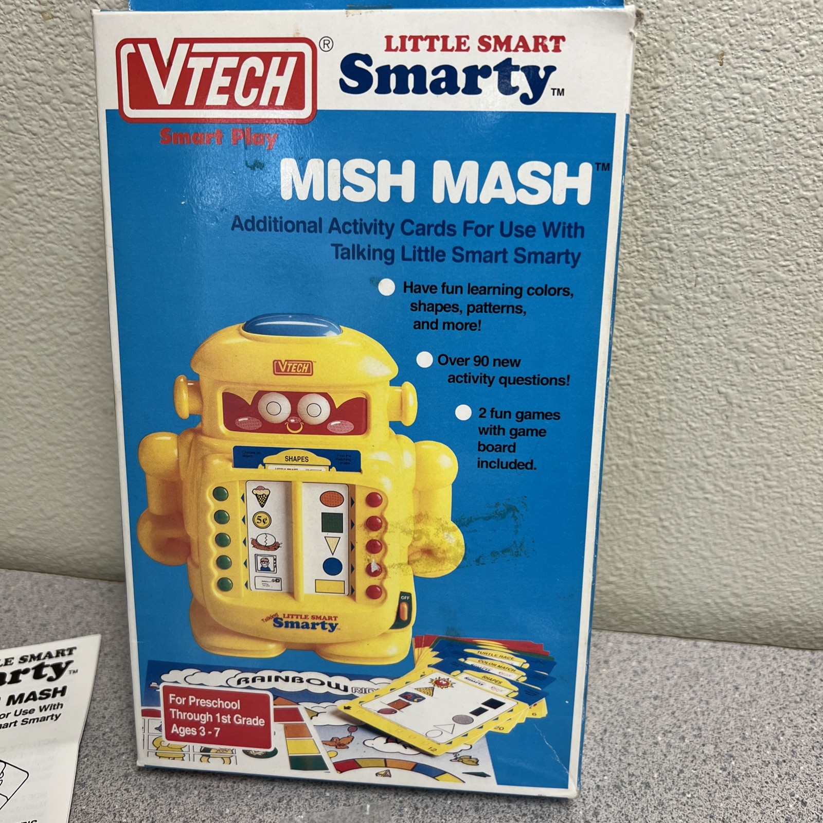 Vintage 90s Vtech Electronic Talking Little Smart Smarty Robot Activity Cards