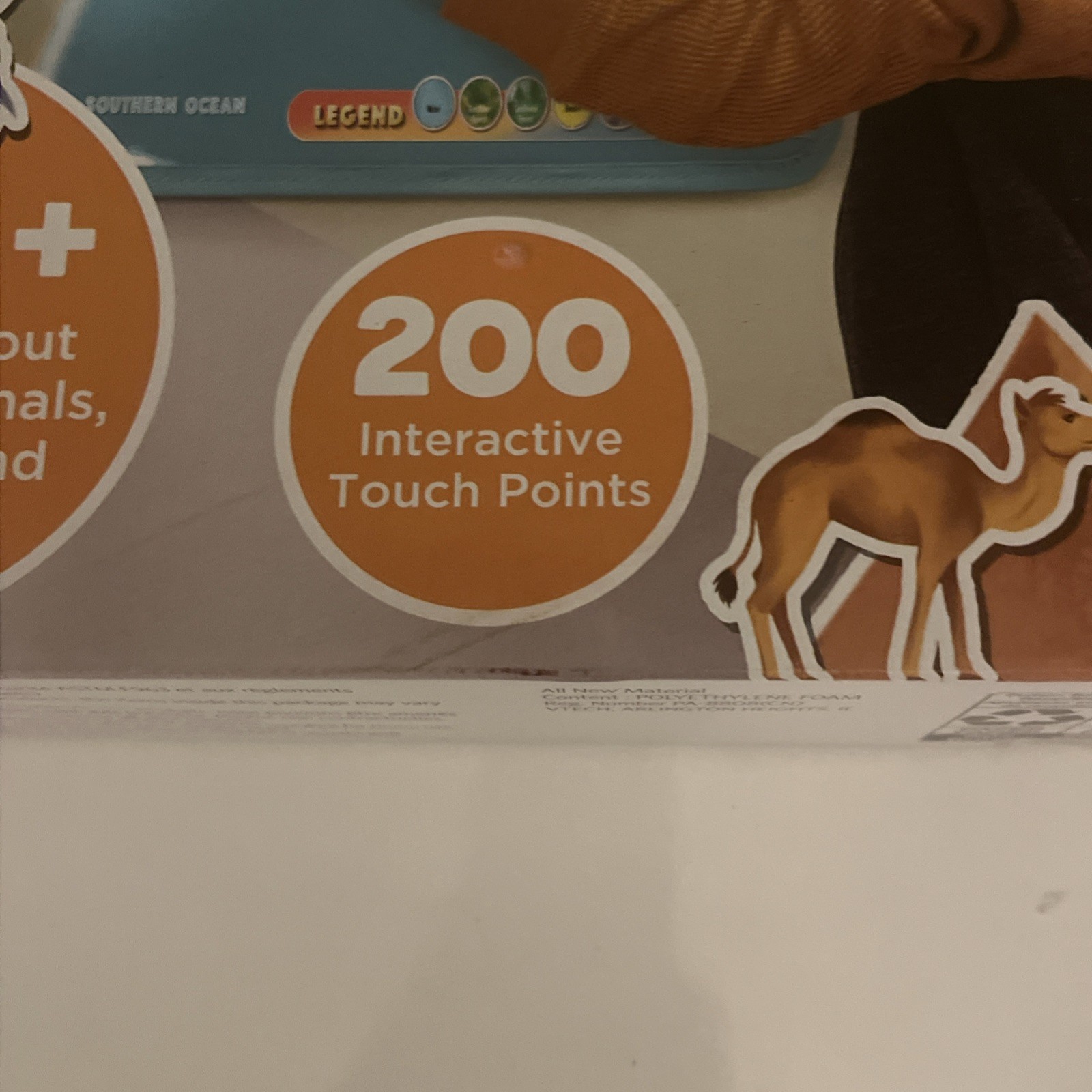 LeapFrog Touch & Learn World Map Featuring Animals & Landmarks Explore. Ages 4+