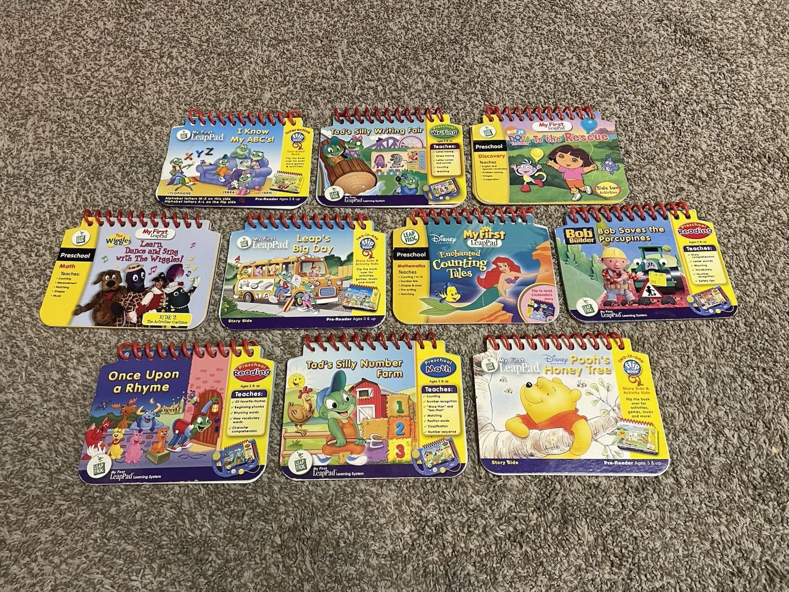 Leap Frog My First LeapPad 10 Book Lot Only – NO CARTRIDGES! FREE SHIPPING!