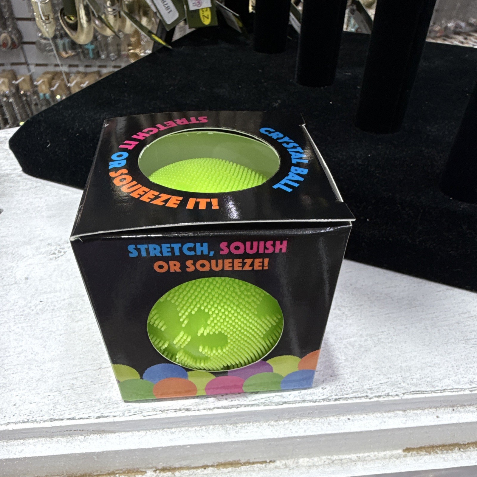 Crystal Squish Stretch Ball Green Sensory Toy for Ages 3 and Up