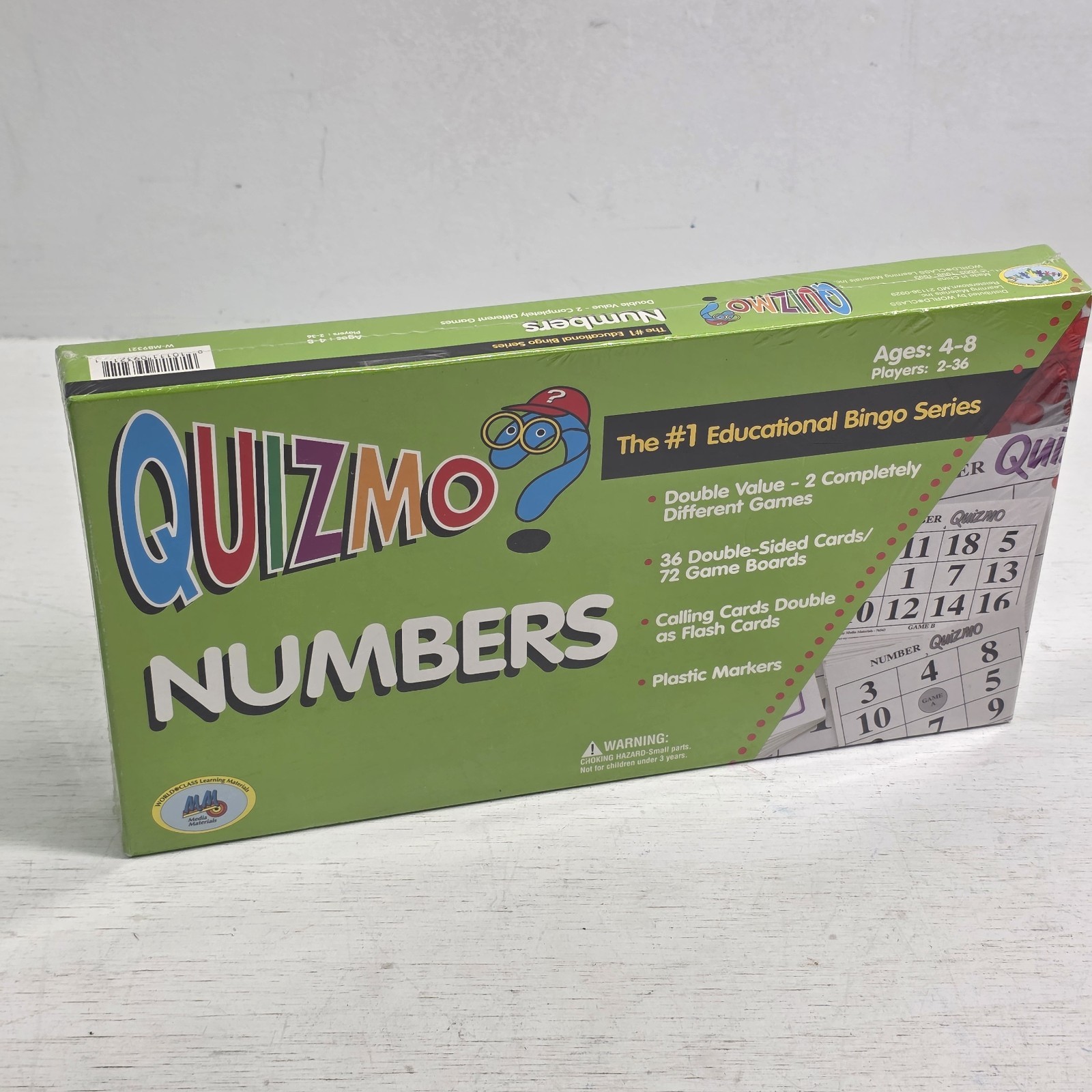 QUIZMO Numbers Educational Bingo Game Flash Cards Learning Ages 4-8 Sealed!