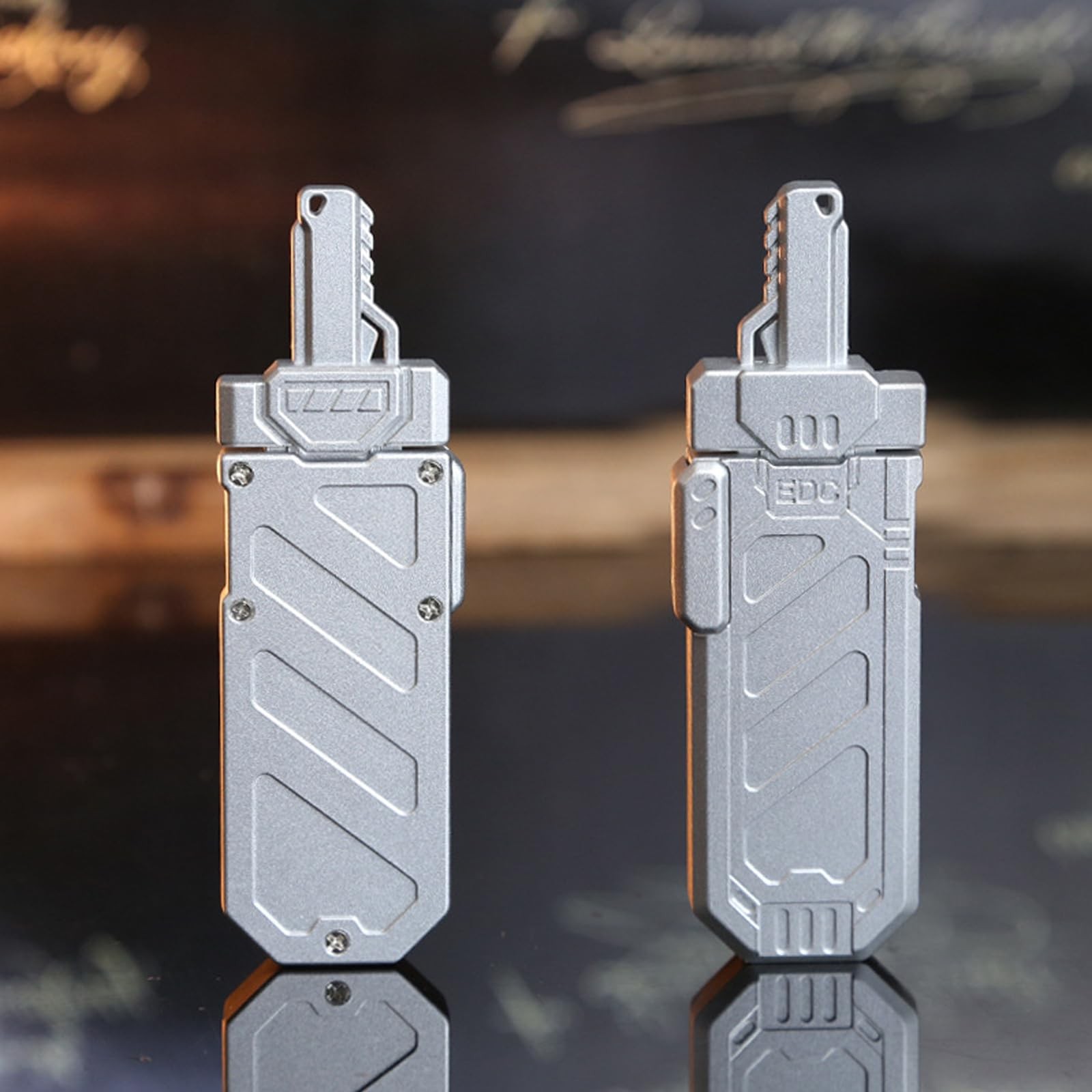 Sky-Breaker Sword Fidget Slider, Metal Medium, Frosted Silver