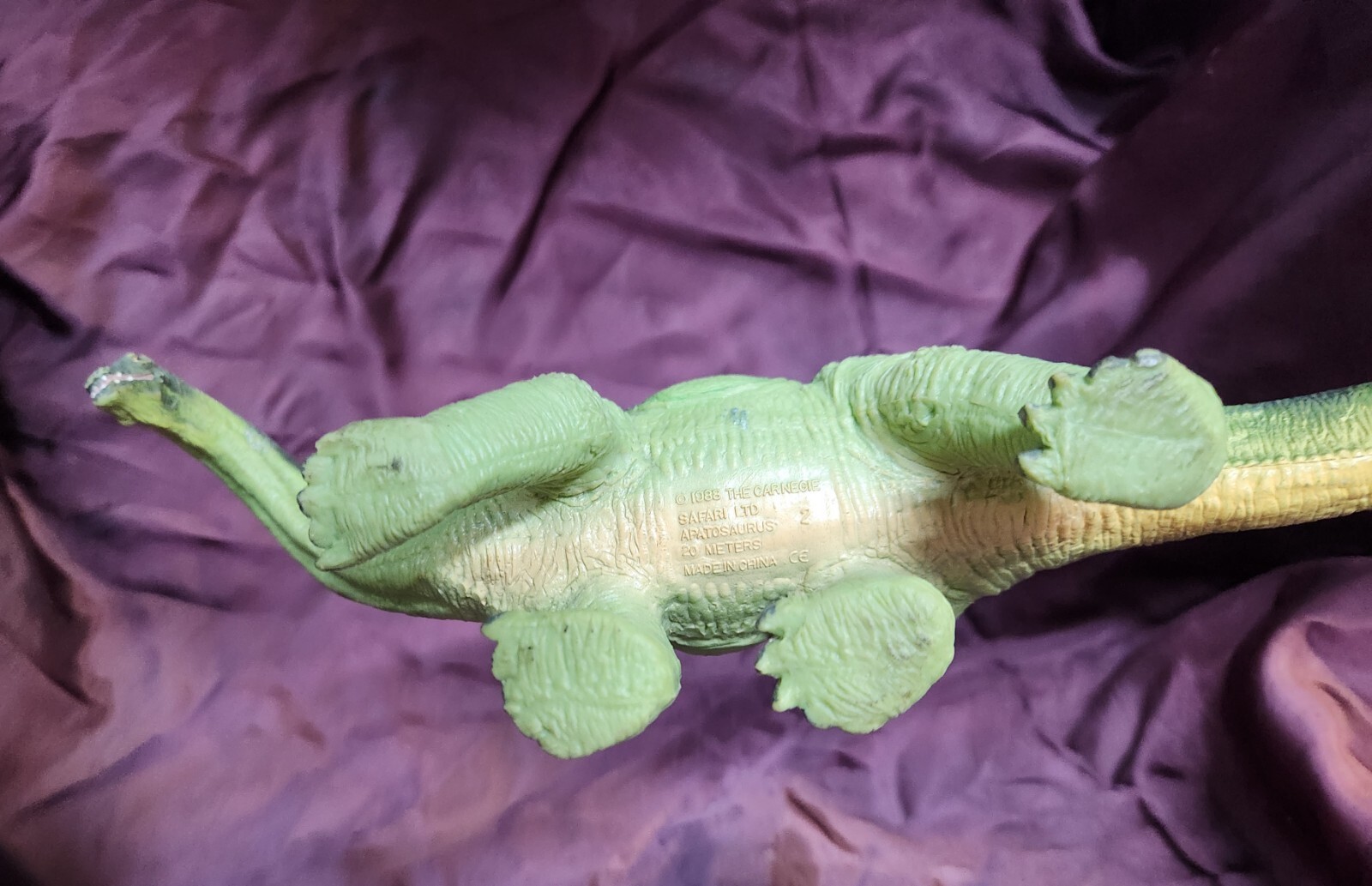 1988 Carnegie Collection Safari Ltd Apatosaurus Vintage Educational 17″ Hard PVC