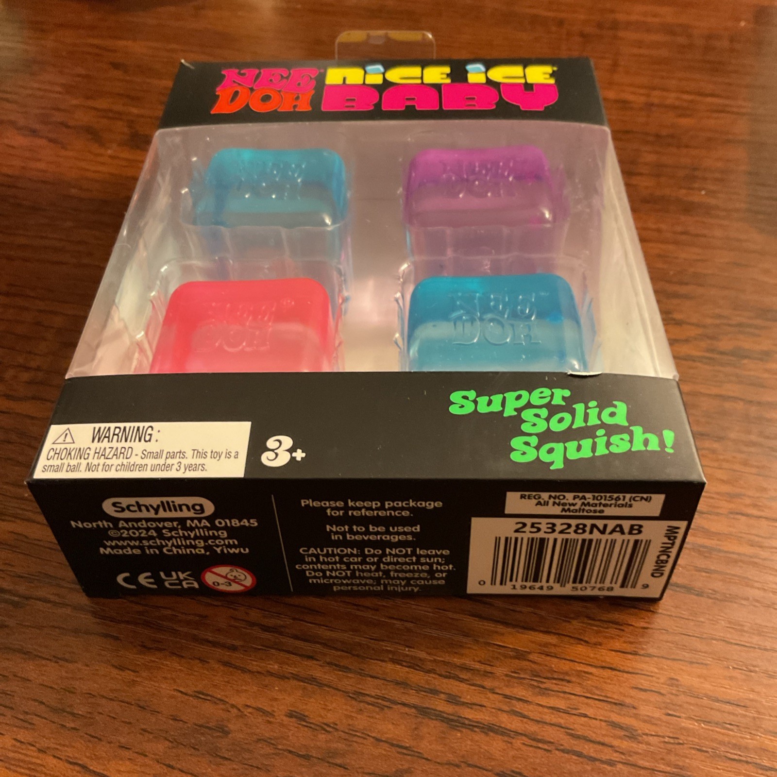 Schylling NeeDoh Nice Ice Baby Squish Sensory Toys 4 Pack Blue Pink Purple