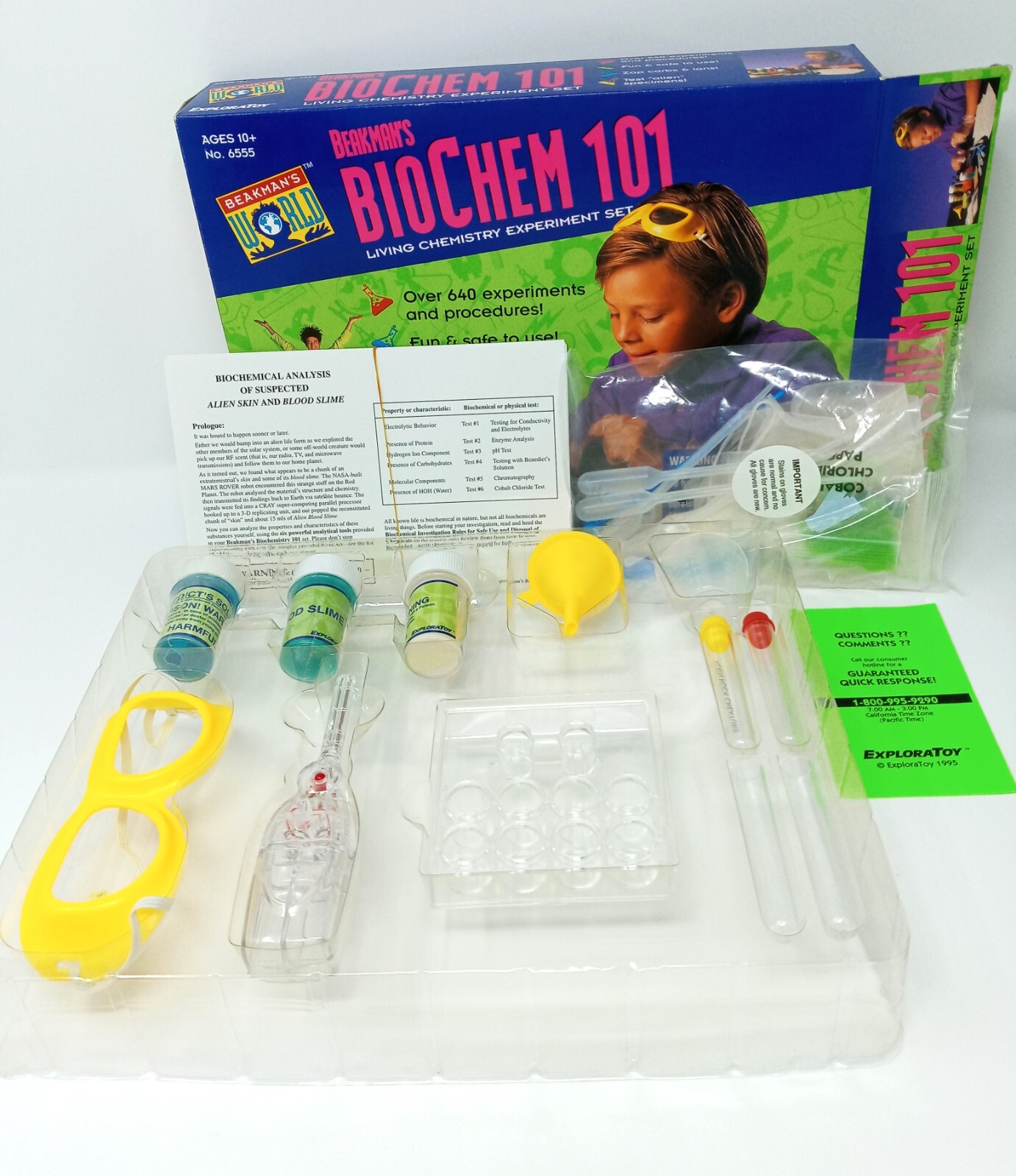 Beakmans World 1995 Biochem 101 Chemistry Experiment Set looks unused exploratoy