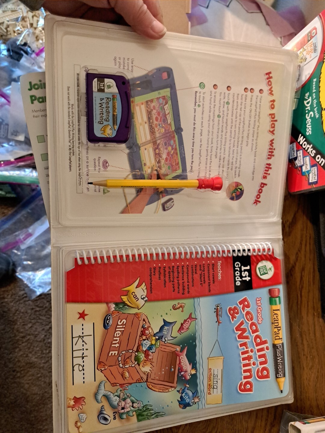 LeapFrog LeapPad Reading, Writing K – 1st Grade Set Of 3 Complete Hop On Pop New