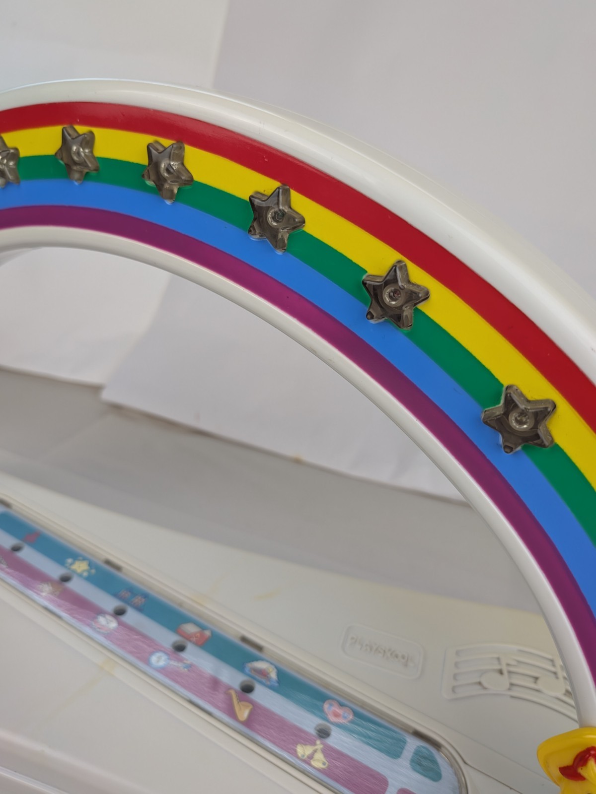 Rare Vintage Playskool Barney Rainbow Arch Musical Toy Sounds Play Dinosaur READ