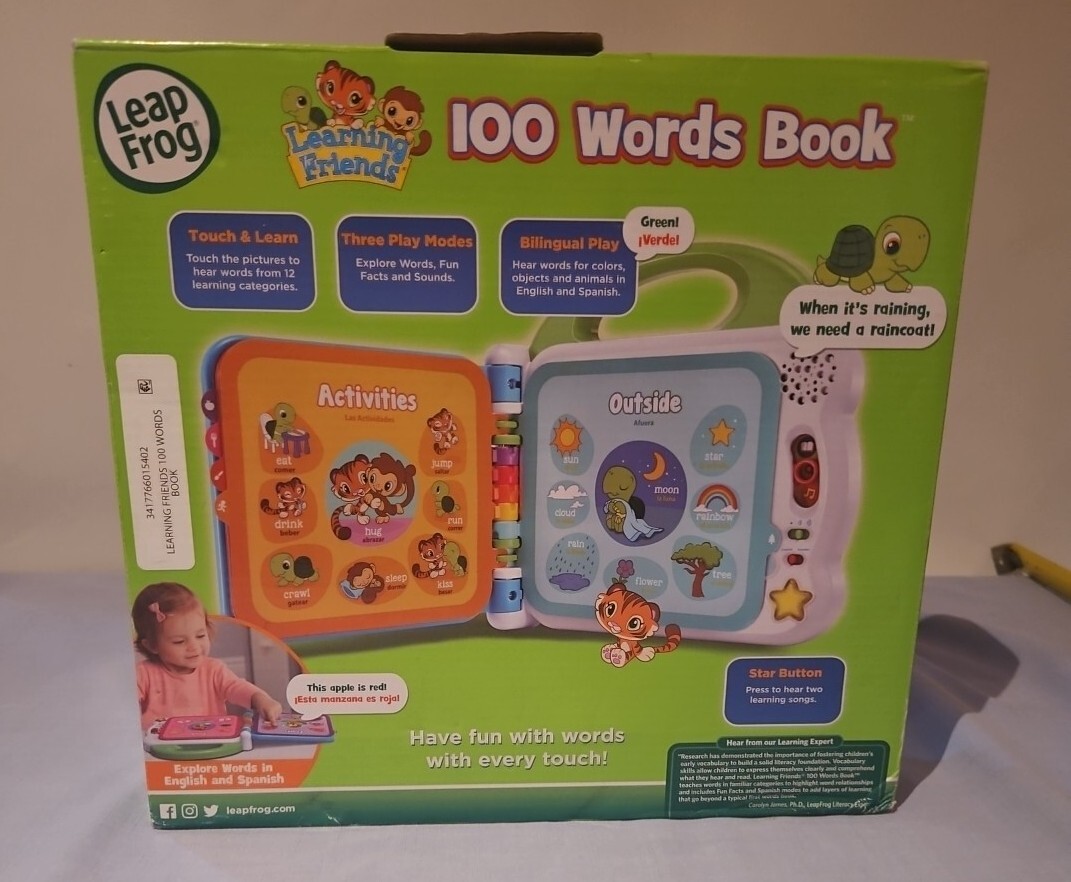 LEAPFROG LEARNING FRIENDS 100 WORDS BILINGUAL ELECTRONIC BOOK New