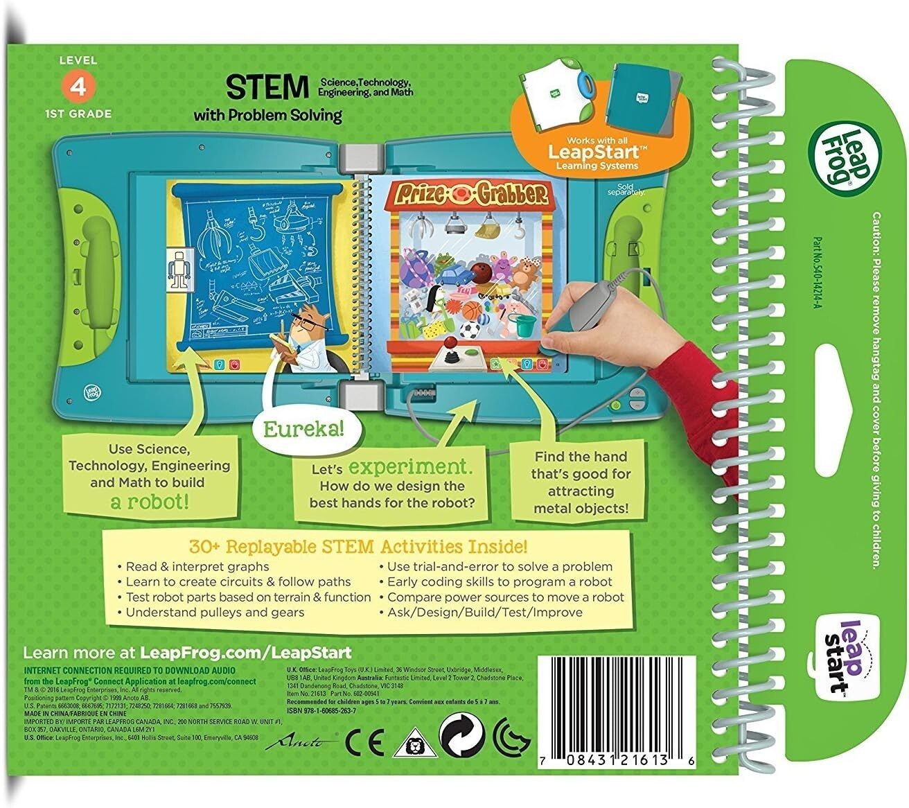 LeapFrog LeapStart 1st Grade STEM Activity Book Level 4, 1st Grade