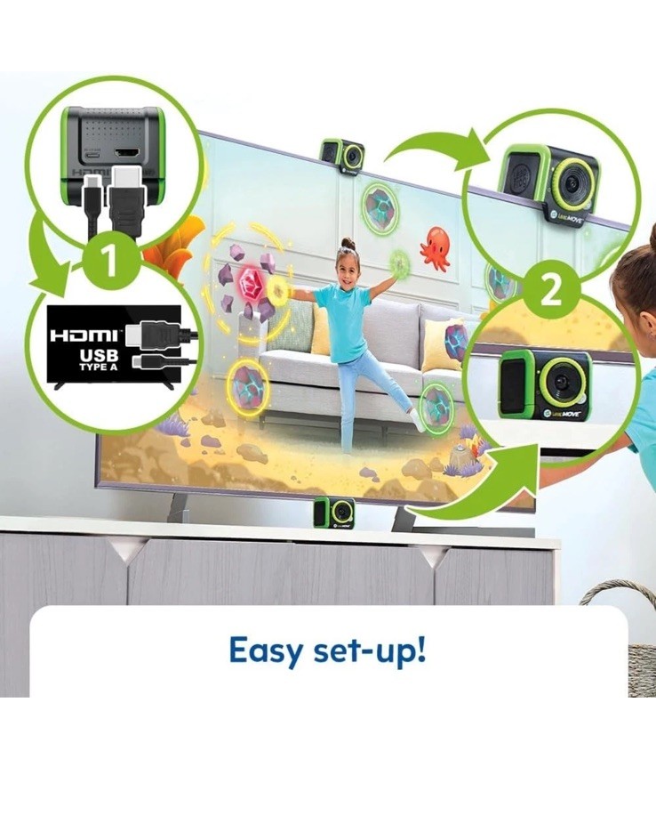 NEW LeapFrog LeapMove Gaming Console Motion-Based Learning 25 Preload Games