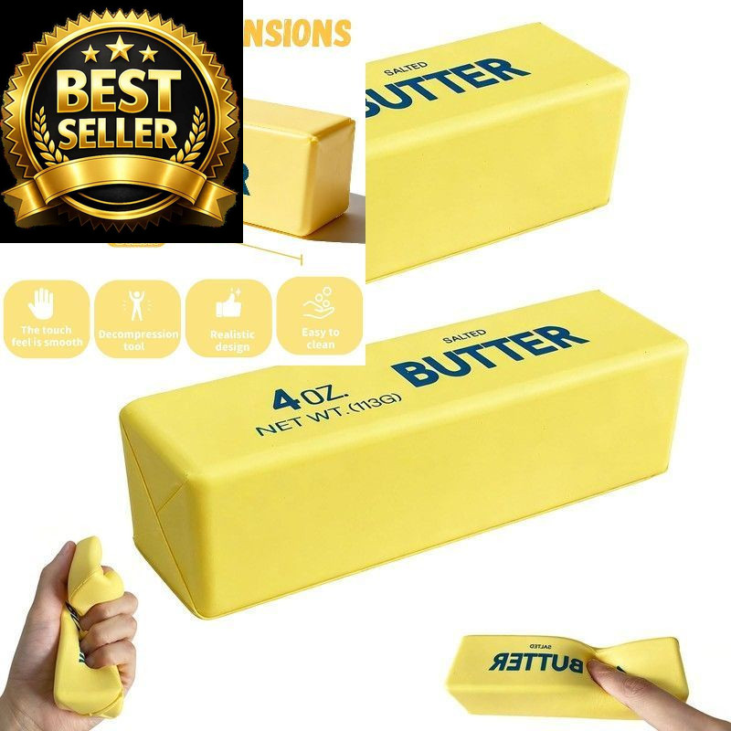 Slow Rebound Cute Butter Squeeze Stress Balls, 2026 New Realistic Soft 2PCS