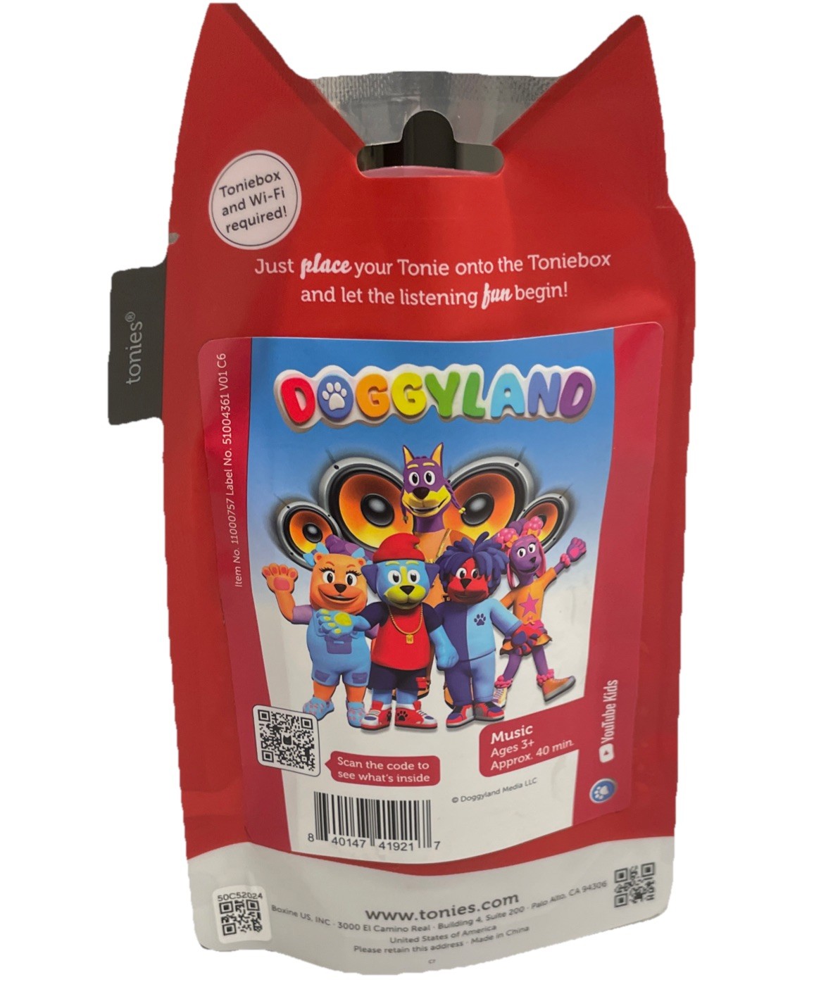 Tonies Bow Wizzle Audio Play Character from Doggyland In Hand And Free Shipping