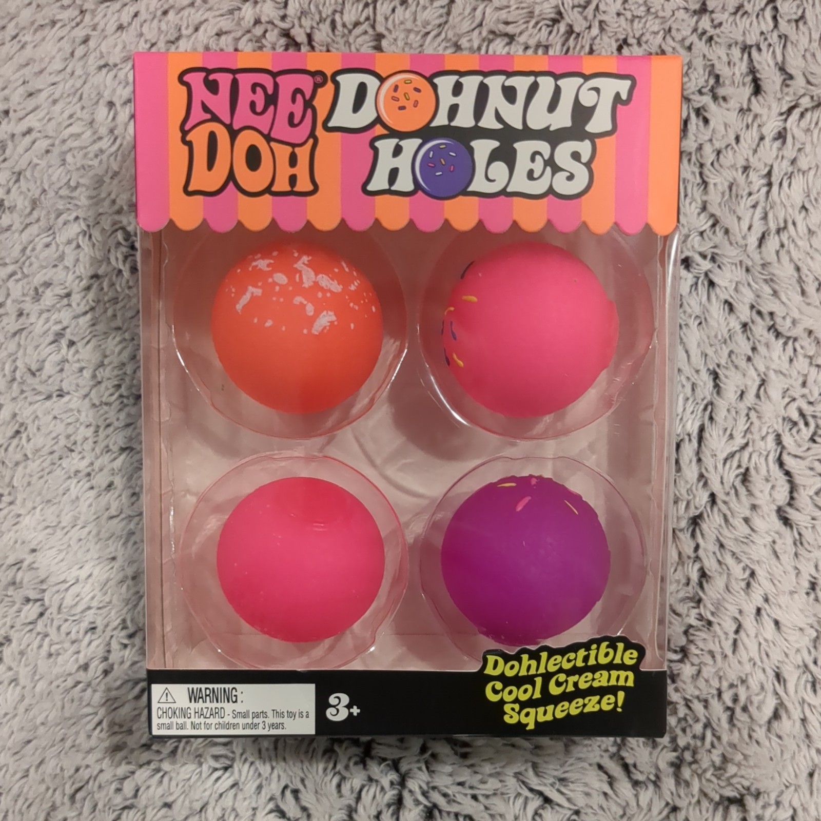 VIRAL NIB!!! Schylling NeeDoh Teenie Dohnut Holes 4 Pack NEE DOH 100% AUTHENTIC