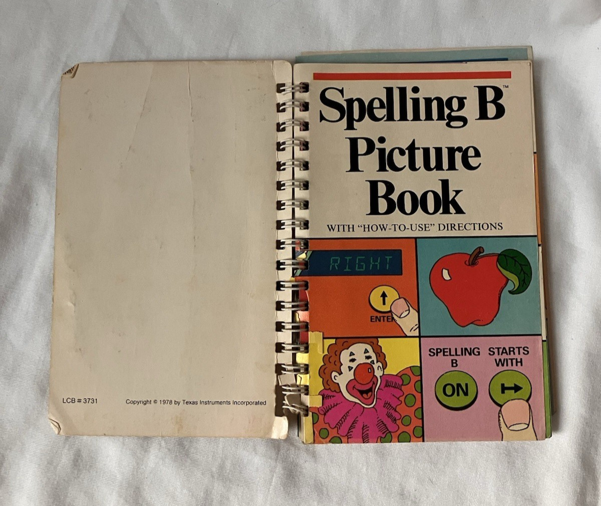 1978 Vintage Texas Instruments Spelling B In Case With Picture Book