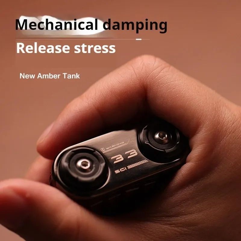 Amber Tank EDC Fidget Roller – Metal Alloy Fingertip Spinner Stress Relief Toy
