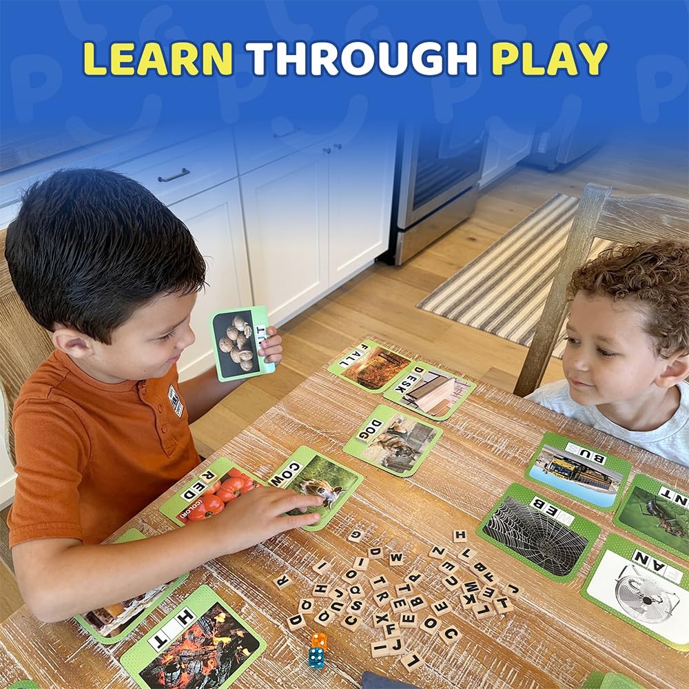 Spelling Games, 224 Flashcards, 208 Wood Letter Tiles, 14 Players, Learning G…