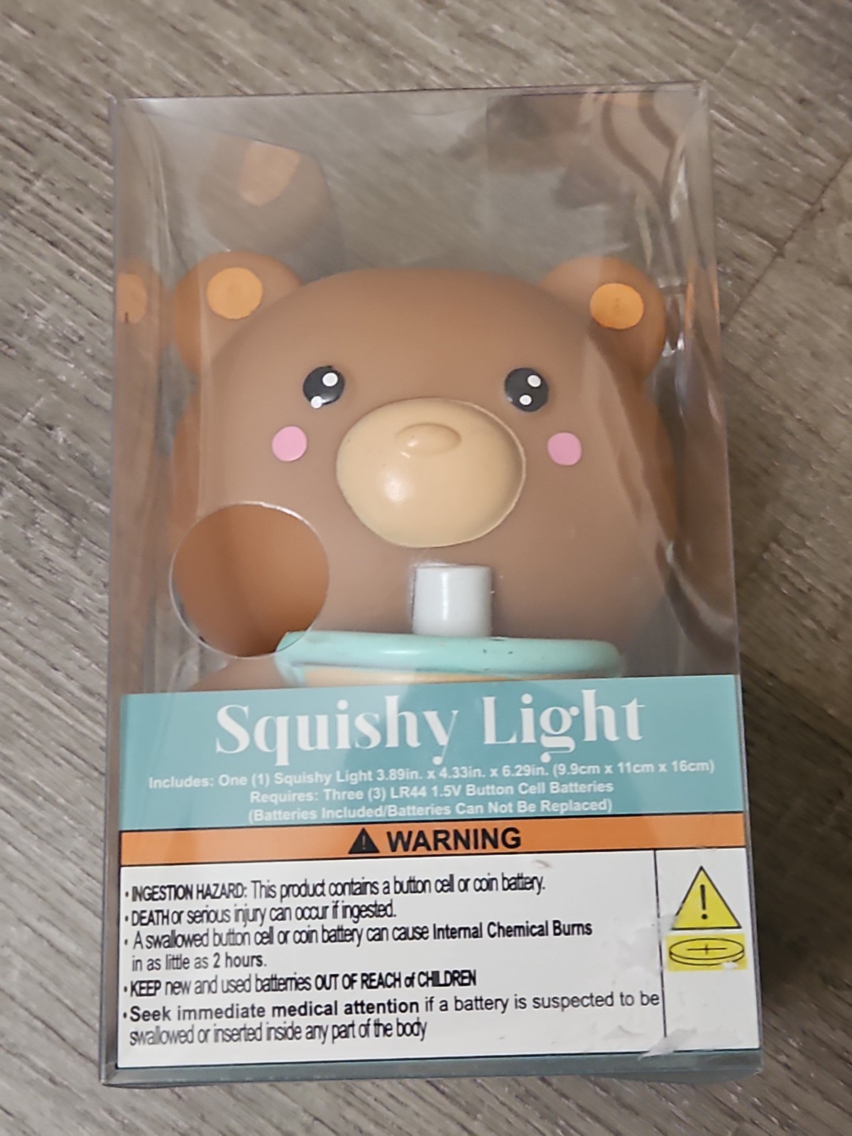 Squishy Teddy Boba Bear Color Changing Light, New