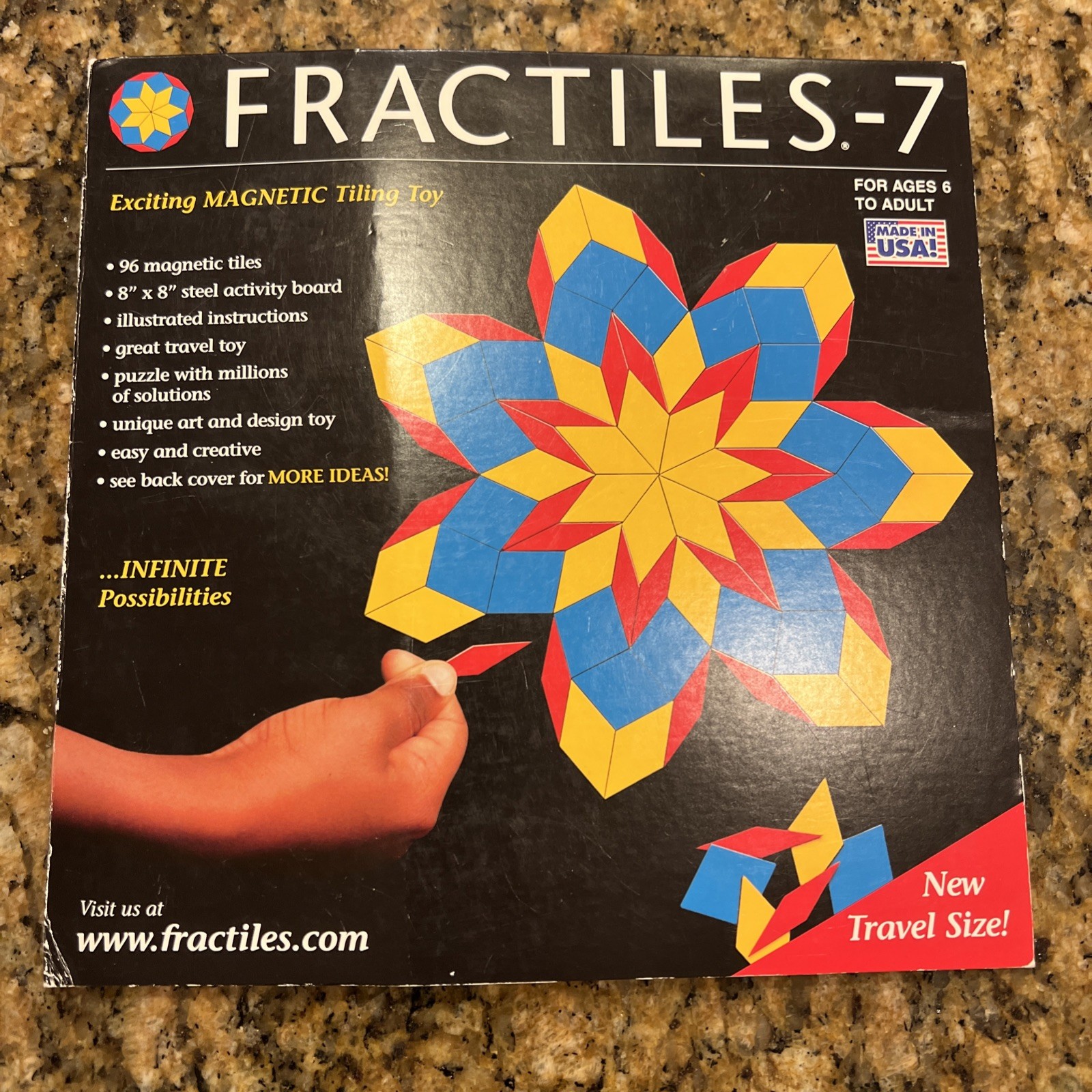 Fractiles 7 Magnetic Tile Toy Math Art Patterns Puzzle Visual Skills Youth Adult