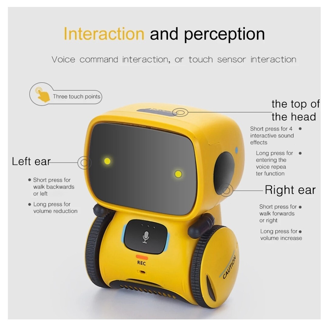 AT-Robot Smart Interactive Voice & Touch Control Talking Dancing Singing CUTE!