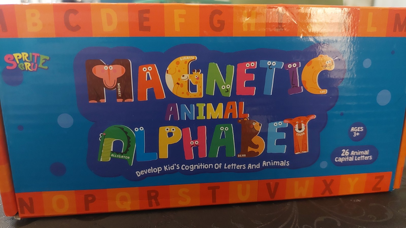 New MAGNETIC ANIMAL ALPHABET in box Kids 3+ years Learning SpriteGru Gru349