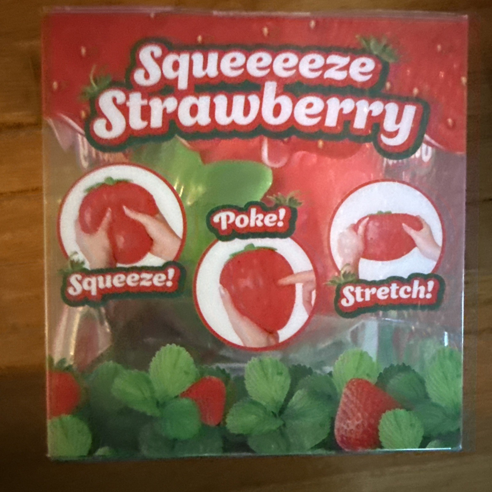 Sunny Days Squeeeeze Strawberry Tactile Squishy Squeeze Toy Red/Green