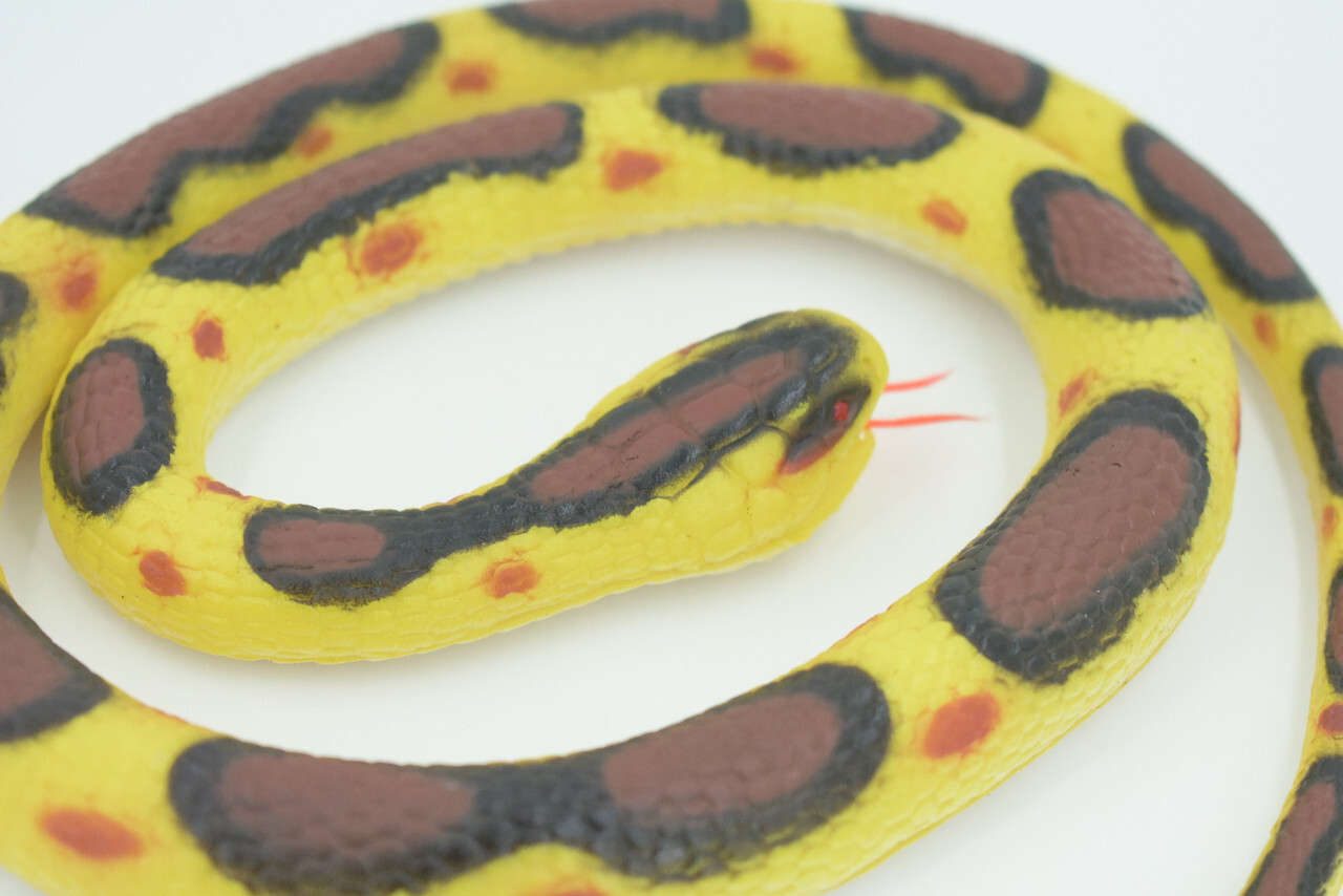 Burmese Python Snake, Rubber, Bendy Toy, Realistic, Gag Gift, 42″ WR27 BB316