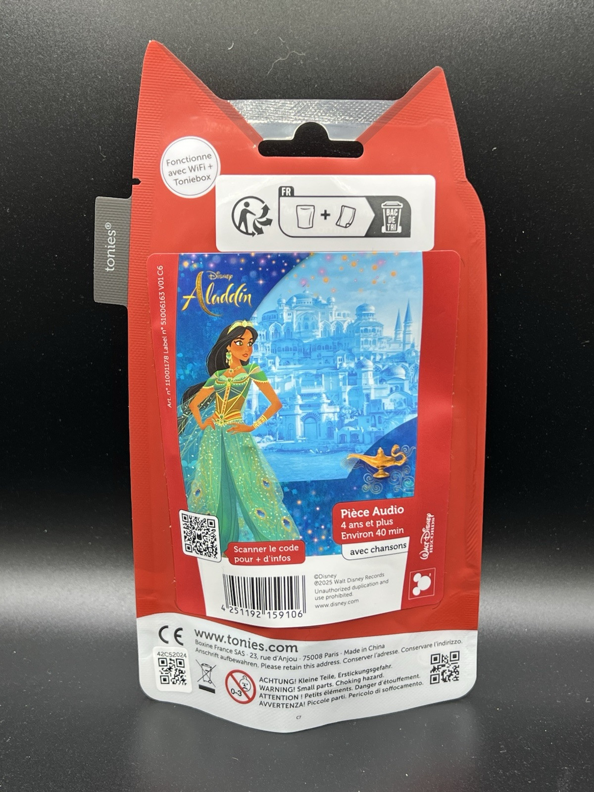 🇫🇷 Tonies Jasmine Aladdin In FRENCH FR Release New Disney Works In US