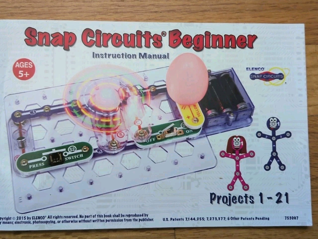 Elenco Snap Circuits Beginner Instruction Manual Projects 1-21