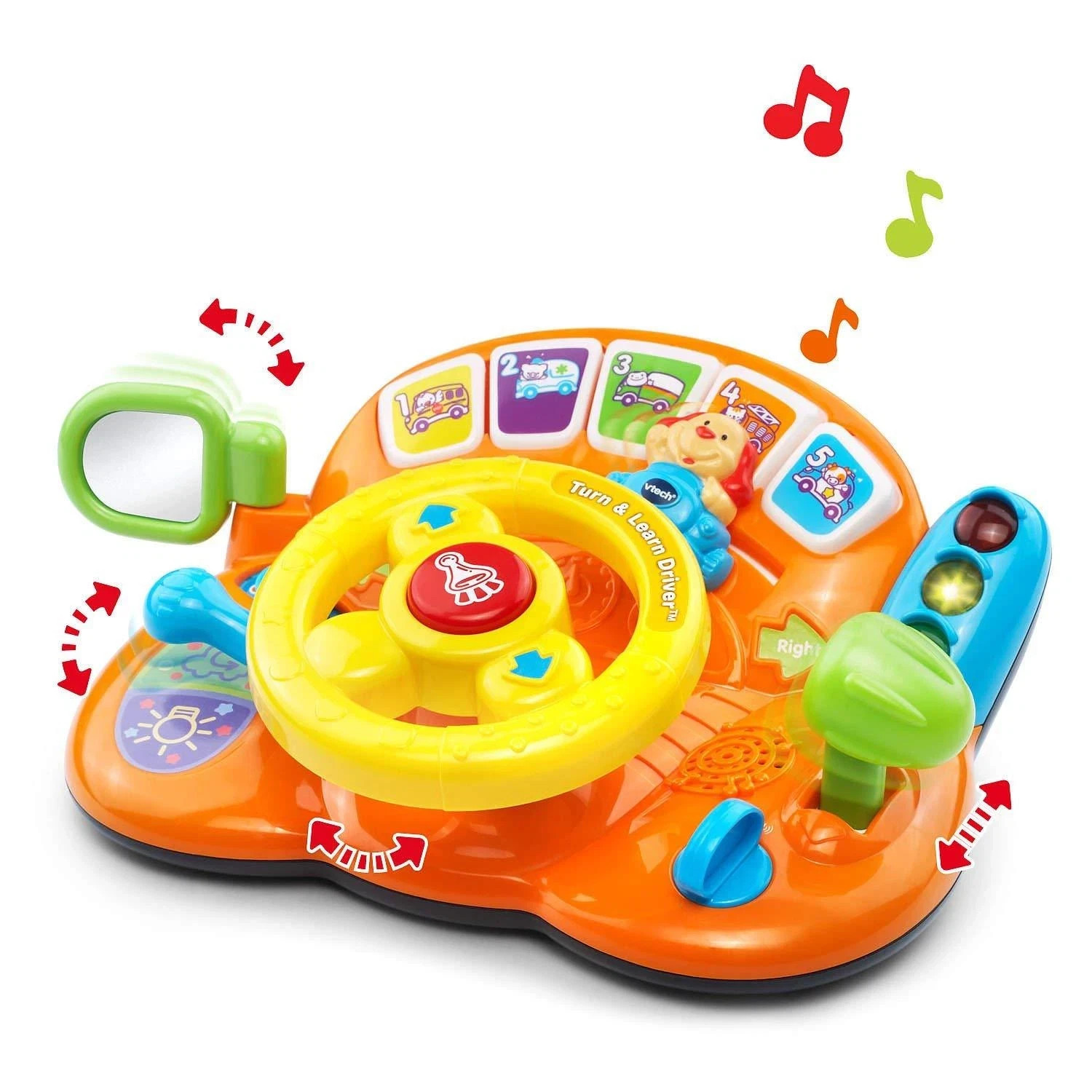 VTech Turn & Learn Driver Toy 80-166660 6-36 Months 60+ Melodies, Sounds NEW!