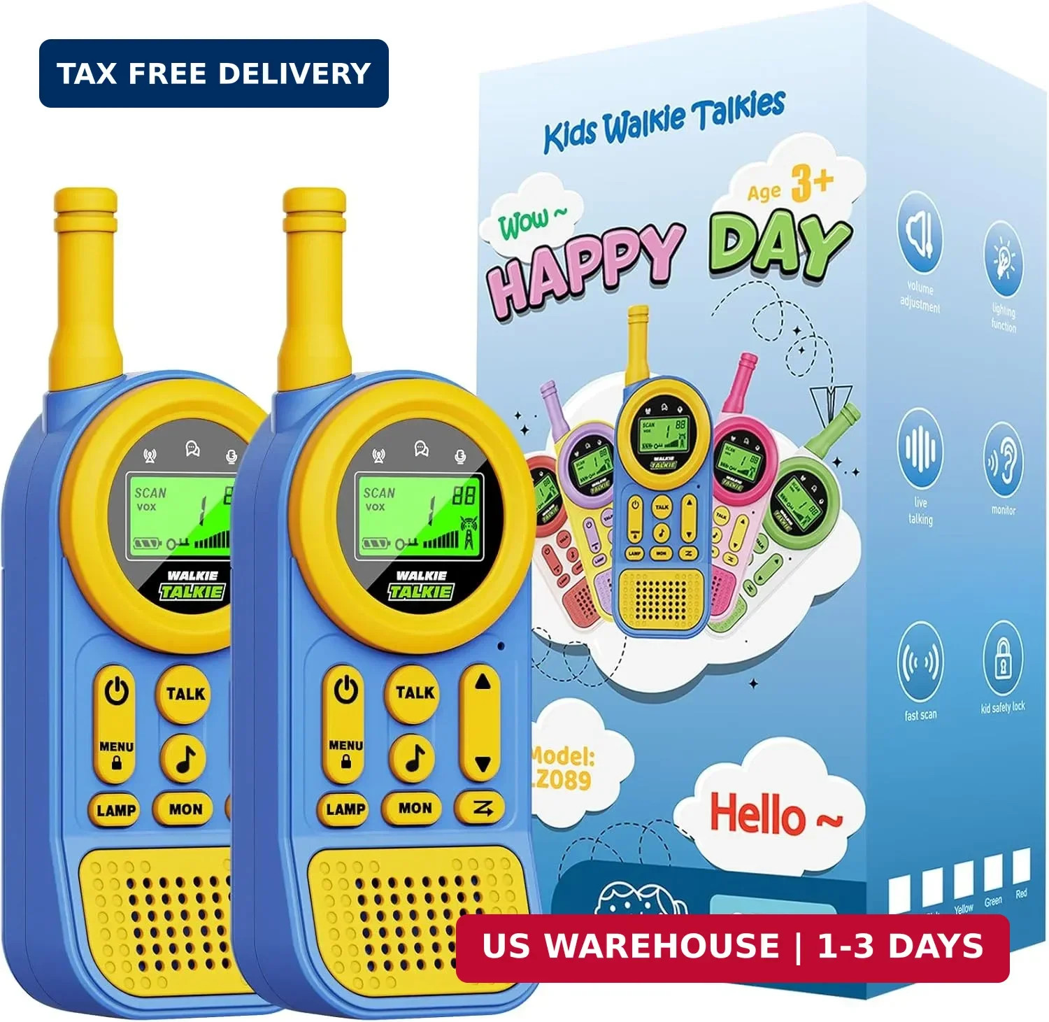 Walkie Talkies for Kids Toys: Toys for 3-12 Year Old Boys Girls – 22 Channels 2