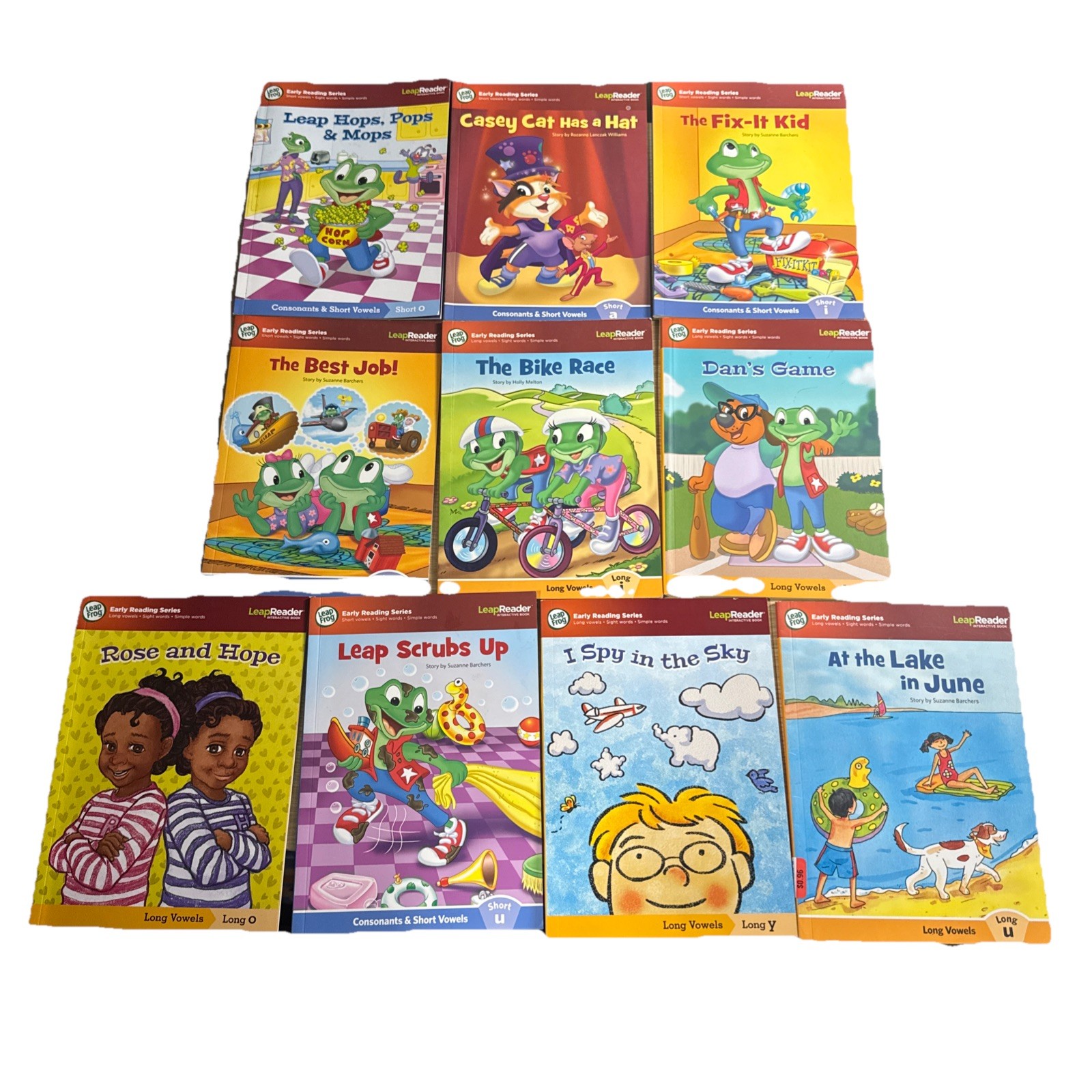 Lot of 10 Leap Frog Early Reading Series Leap Reader Interactive Books A