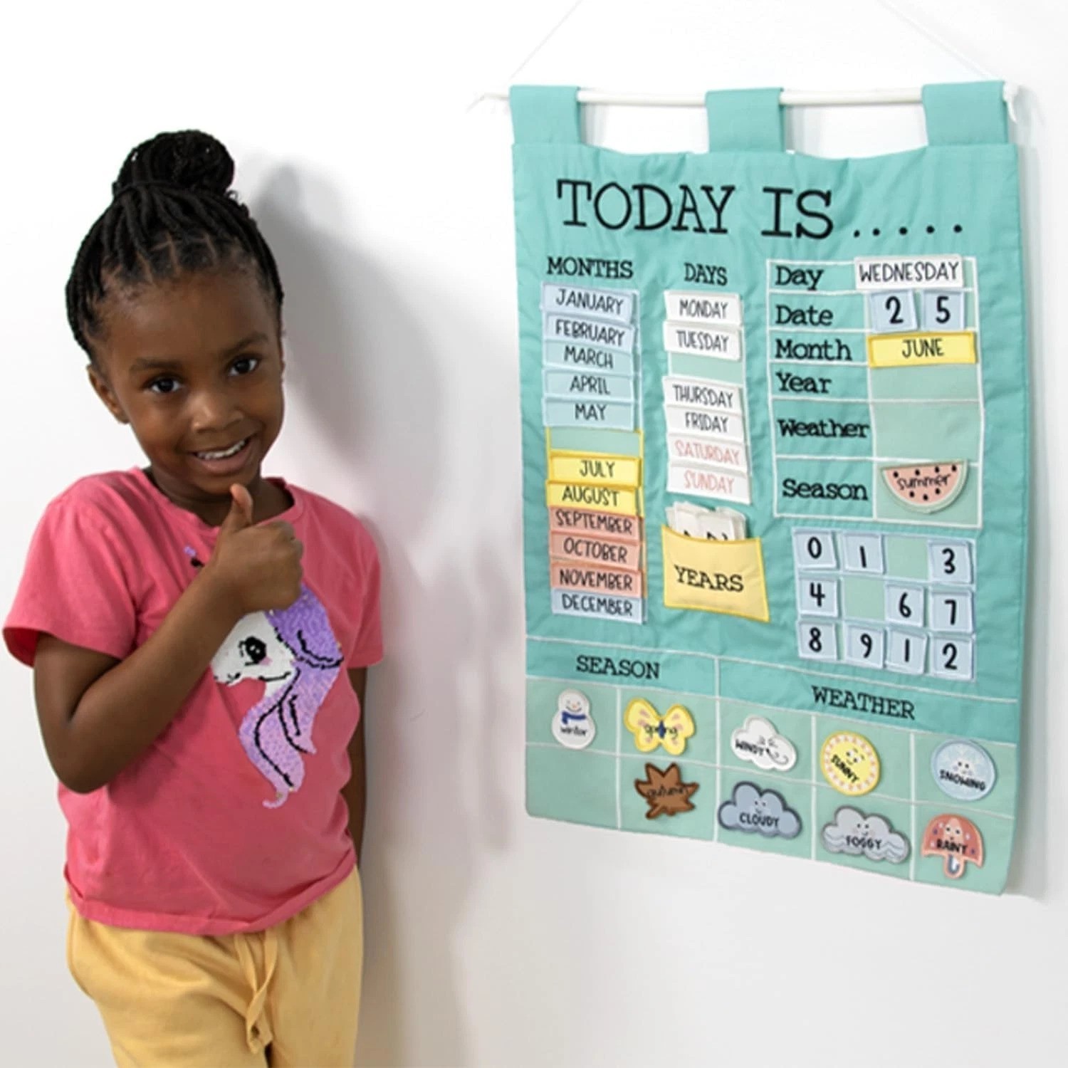 Learning Calendar Wall Chart – Homeschool Supplies, Interactive Pocket Chart …