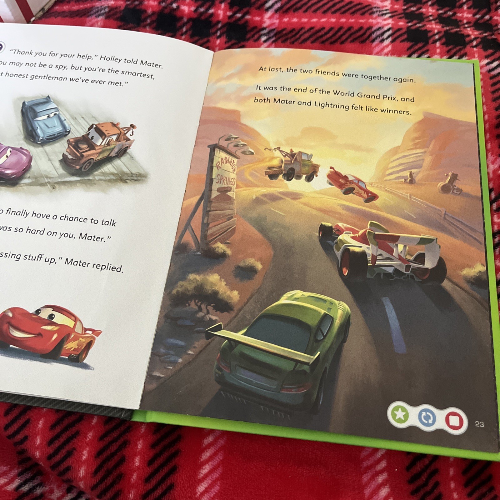 Leapfrog Hardcover Book Disney Pixar Cars 2 Project Undercover Children Kids Tag