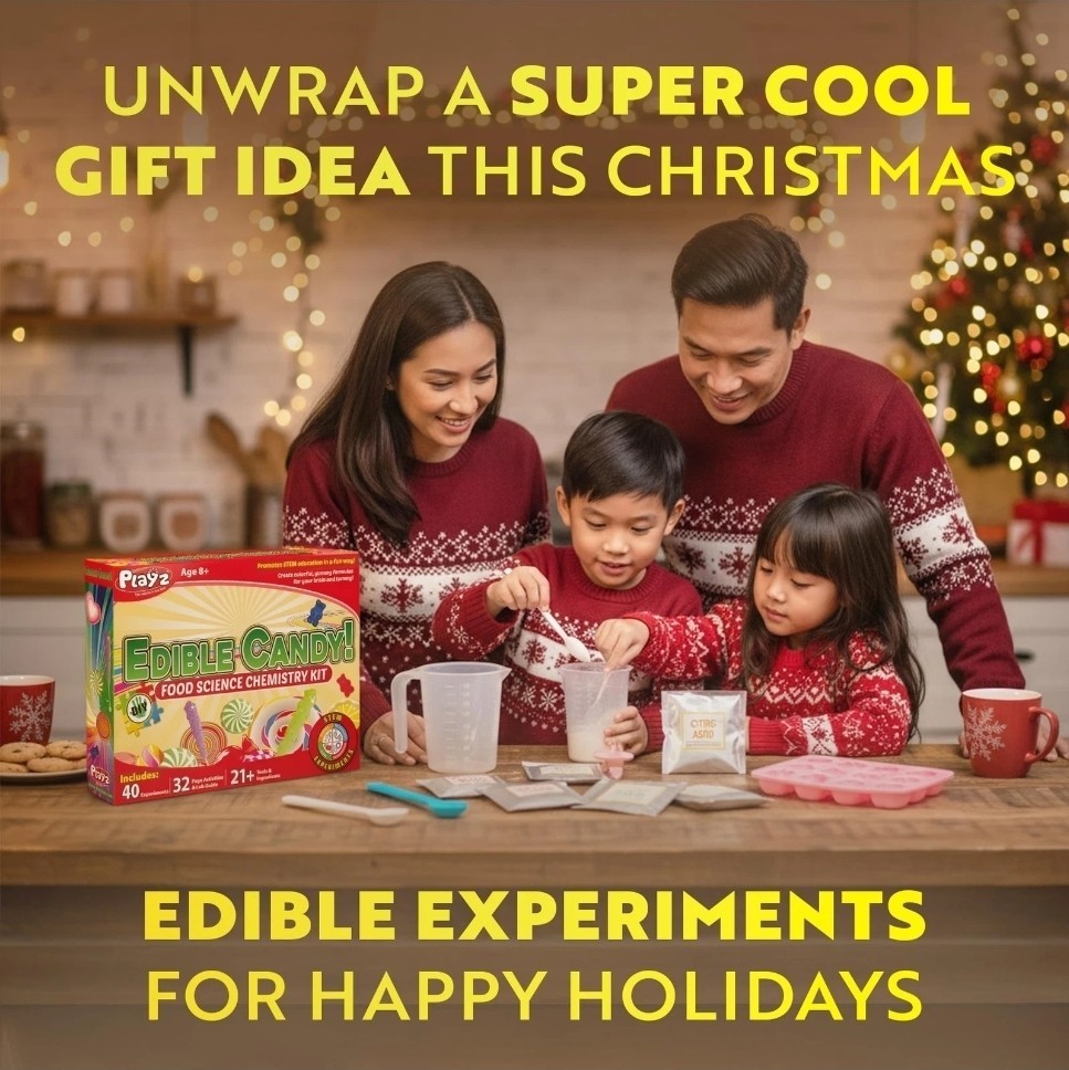 Playz Edible Candy Making Science Kit for Kids Ages 8-12 Years Old – Food NEW