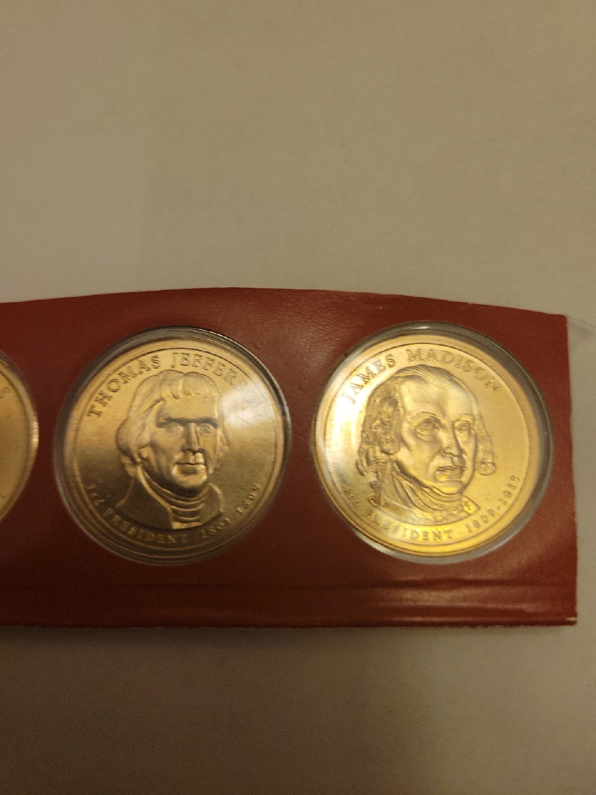 Four Presidents “Golden” Dollars Collectible Official Coin President P & D