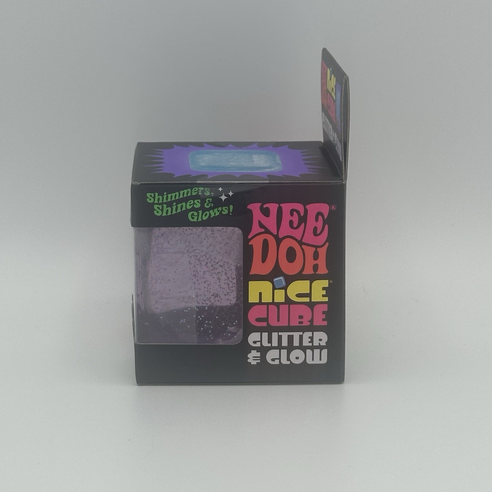 Lot of 2: NeeDoh Nice Cube Glitter Glow squishy
