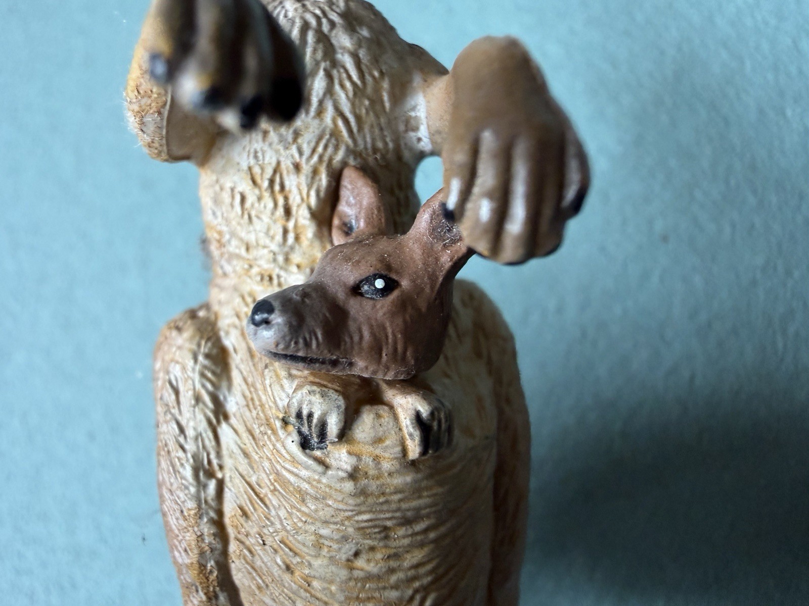 PAPO Kangaroo Female Mom + Baby Joey Wild Animal Kingdom 2003 Toy Figure Retired