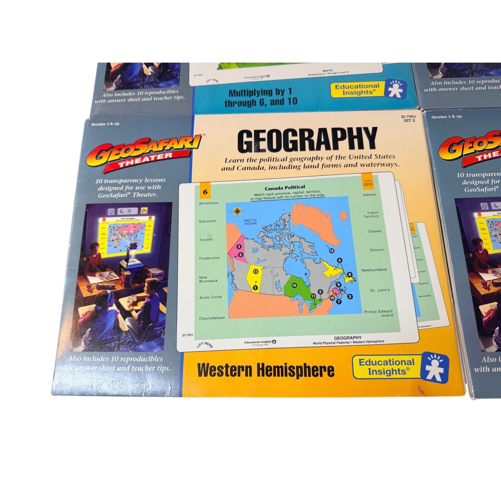 GeoSafari Theater Educational Set of 4 Math Sealed Geography Lessons